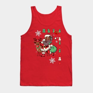 Merry Christmas Santa & Reindeer Tank Top